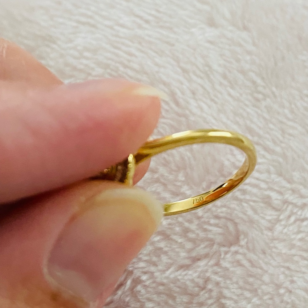 18K Gold Genuine Natural Diamond Cluster Halo Ring - Picture 7 of 7